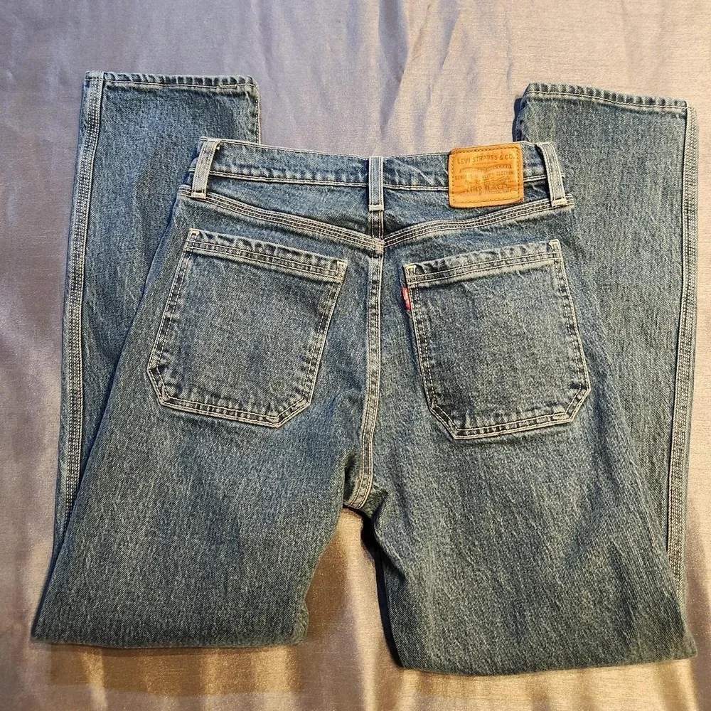 Levis Premium Straight Jeans‎ Blue High Rise Button Fly 26x28 26995-0000